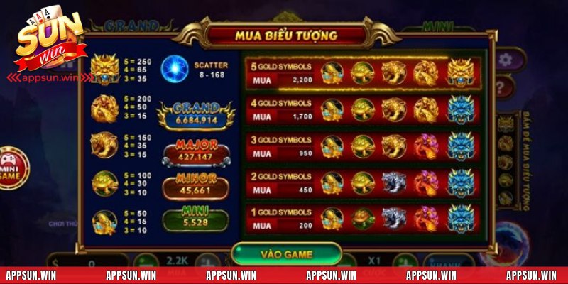 Kho Báu Tứ Linh phân cấp phần thưởng rõ ràng với mức từ thấp đến cao